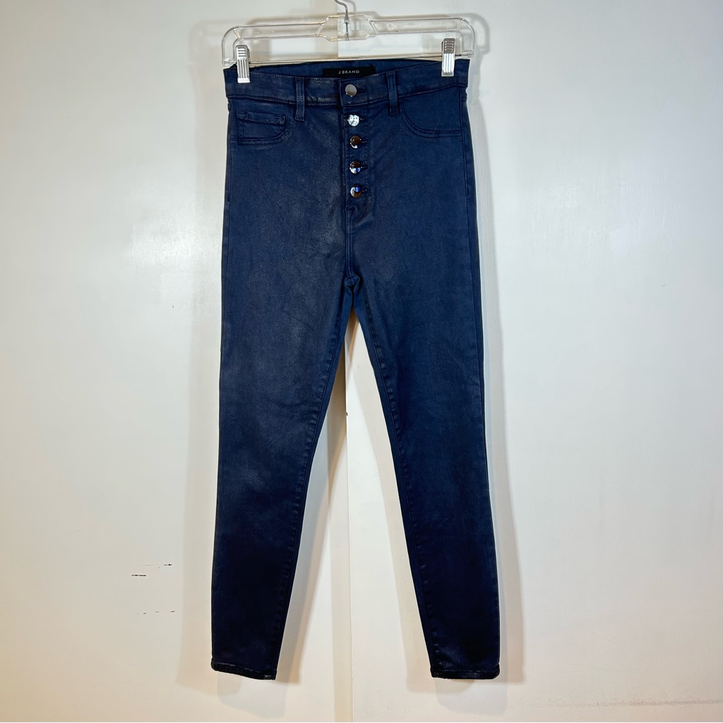 J Brand Lillie High Rise Cropped Skinny Jeans In Stellar Navy